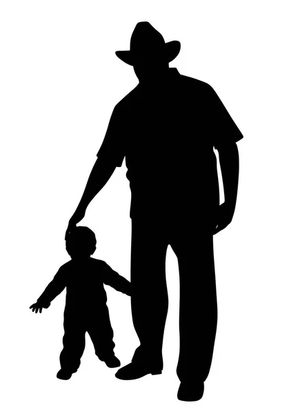 Grandfather with child — Stock Vector