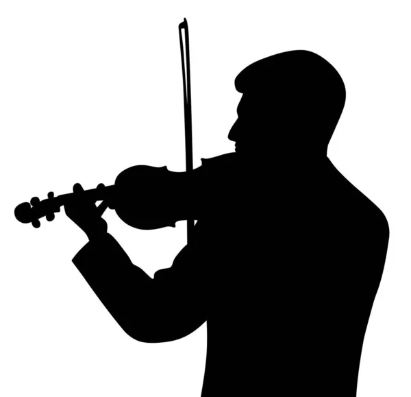 Masculino violinista vista traseira — Vetor de Stock
