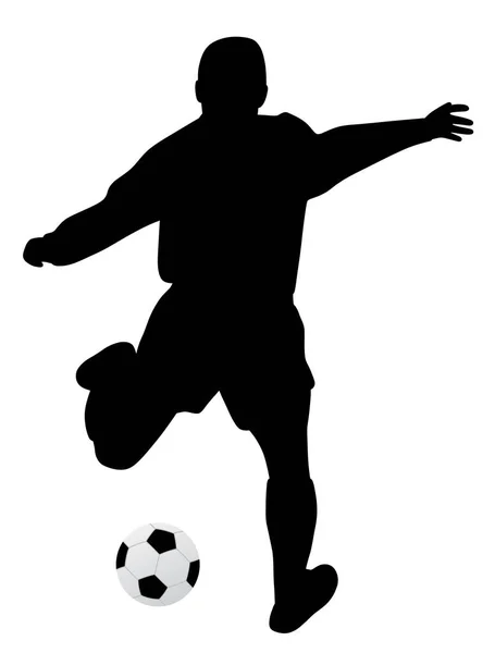 Homme jouant au football — Image vectorielle