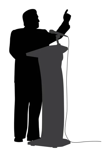 Man public speaking — Stock Vector