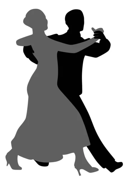 Paar Salsa tangodansers — Stockvector