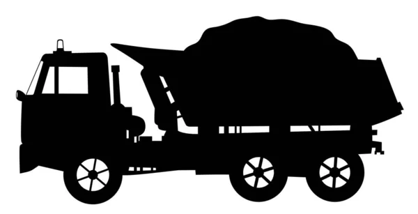 Tipper naložený nákladní automobil — Stockový vektor