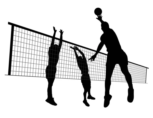 Männer-Volleyball — Stockvektor