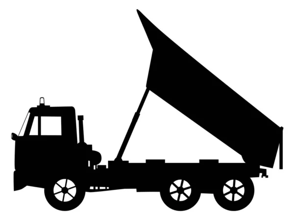 Kipper dump truck lossen — Stockvector