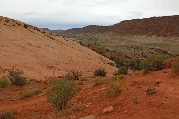 Une Vue Sur Vallée Cache Près Belvédère Inférieur Délicat Dans — Photo