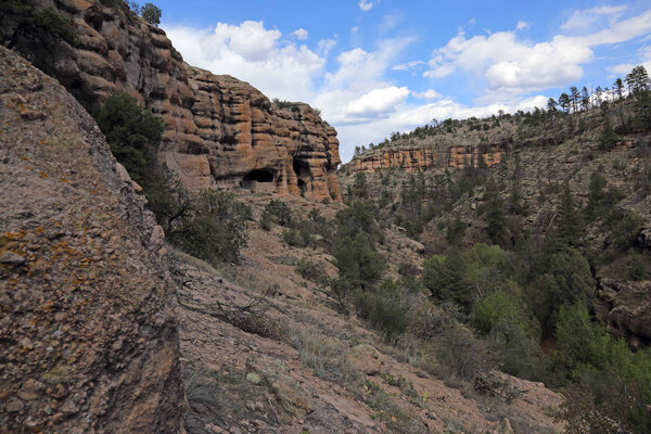 The Gila Cliff Dwellings National Monument, located in Gila National Forest, New Mexico.