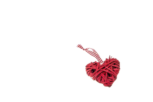 Saint Valentine Red Heart Decor Love Symbol Holiday — Stock Photo, Image