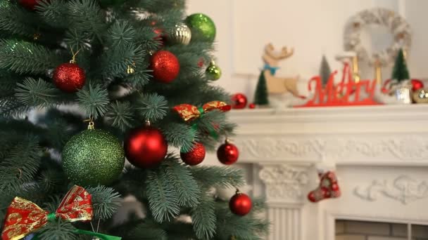 Jul Nyår Dekoration Spis — Stockvideo