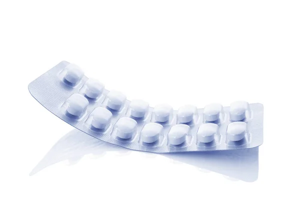 Blisterpack Pills Blue Tone — Stock Photo, Image