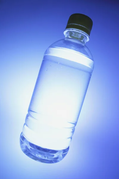 Bottle Water Blue Background — Stock Photo, Image