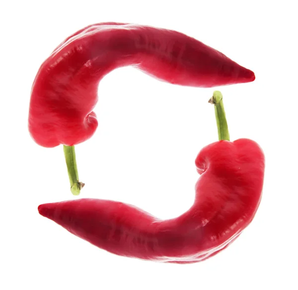 Red Chilli Pepper White Background — Stock Photo, Image