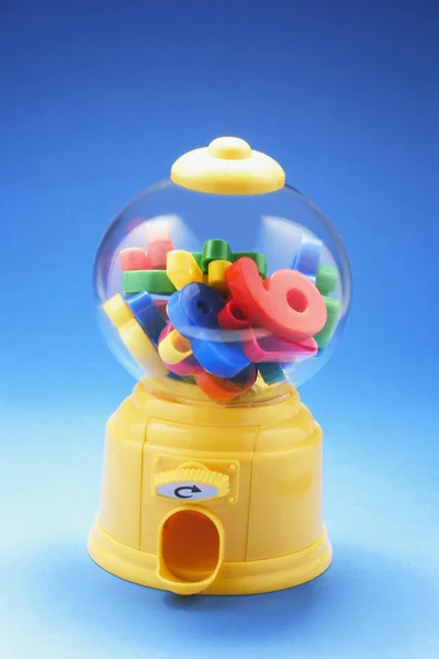 Plastic Numbers Bubblegum Machine — Stock Photo, Image