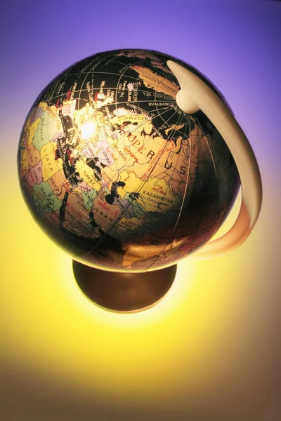 Globe Sur Fond Chaud — Photo