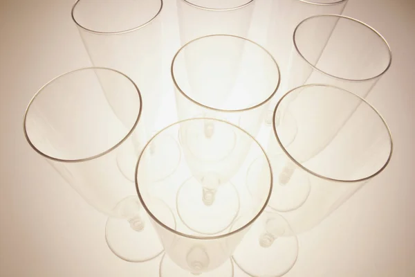 Bicchieri Vino Tono Caldo — Foto Stock