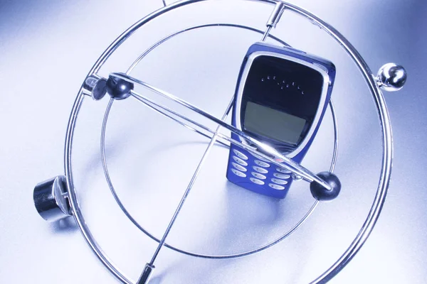 Kinetic Mobile Cell Phone Blue Cast — Stock Photo, Image