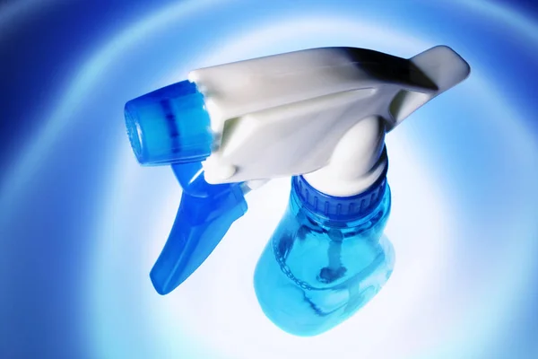 Spray Bottle Blue Background — Stock Photo, Image