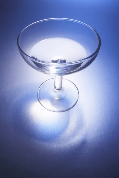 Glass Wine Blue Cast — Stock Photo, Image