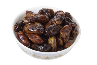 Beyaz arka planda tarihleri kase