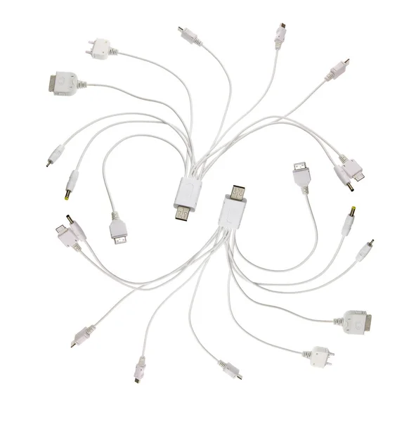 Multi Usb Adapters Witte Achtergrond — Stockfoto