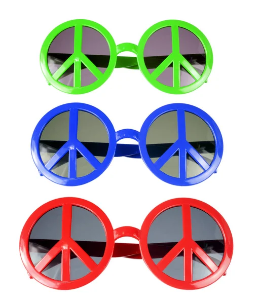 Sunglasses Peace Sign White Background — Stock Photo, Image