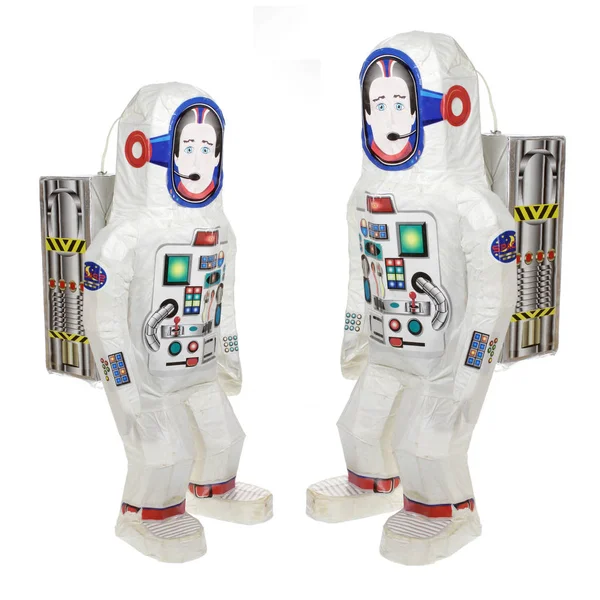 Toy Spacemen White Background — Stock Photo, Image