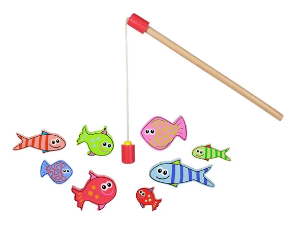 Fishing Toy White Background — Stock Photo, Image