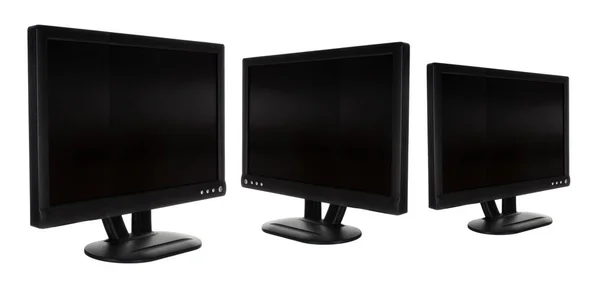Lcd Monitors White Background — Stock Photo, Image