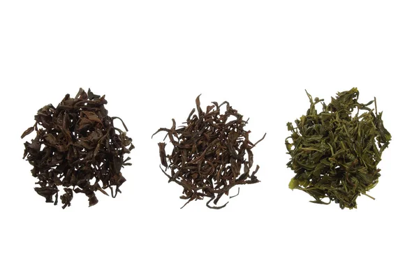 中国茶叶在白色背景上 — 图库照片