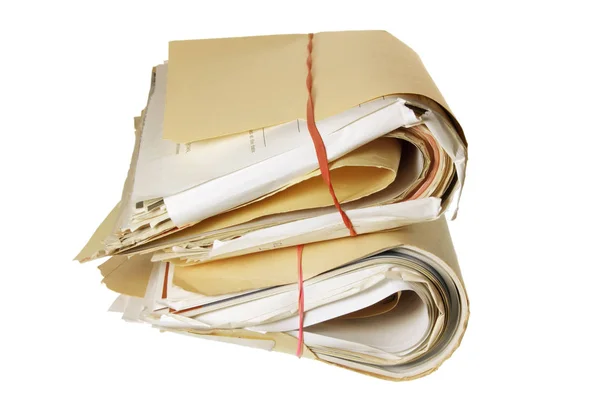 Paquets Documents Sur Fond Blanc — Photo