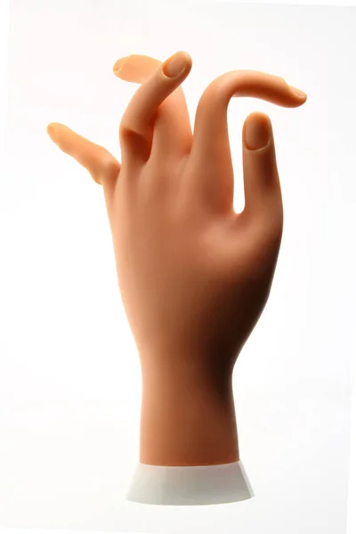 Artificial Hand White Background — Stock Photo, Image