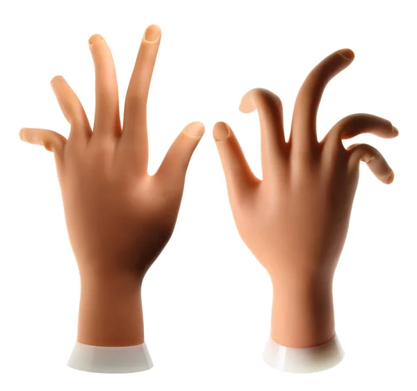 Sztuczne Ręce Białym Tle — Zdjęcie stockowe