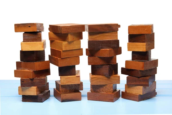 Pilhas de blocos de madeira — Fotografia de Stock