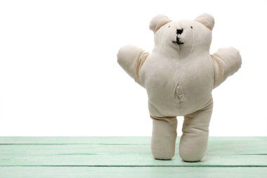 Beyaz bir oyuncak ayı 