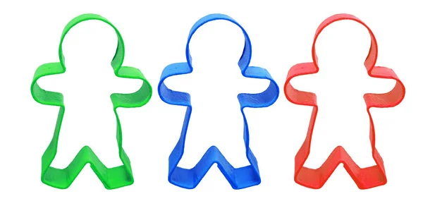 Rij van cookie cutters — Stockfoto