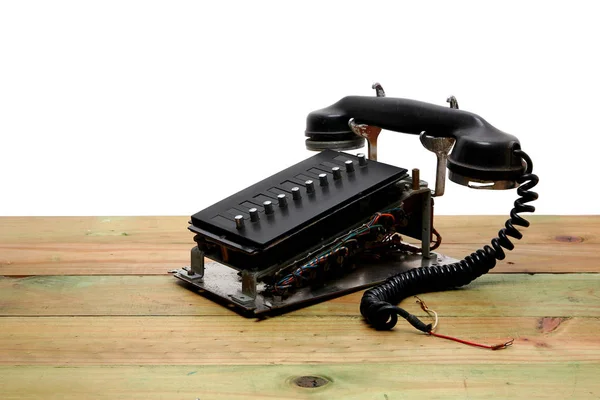 Trasig retro telefon — Stockfoto