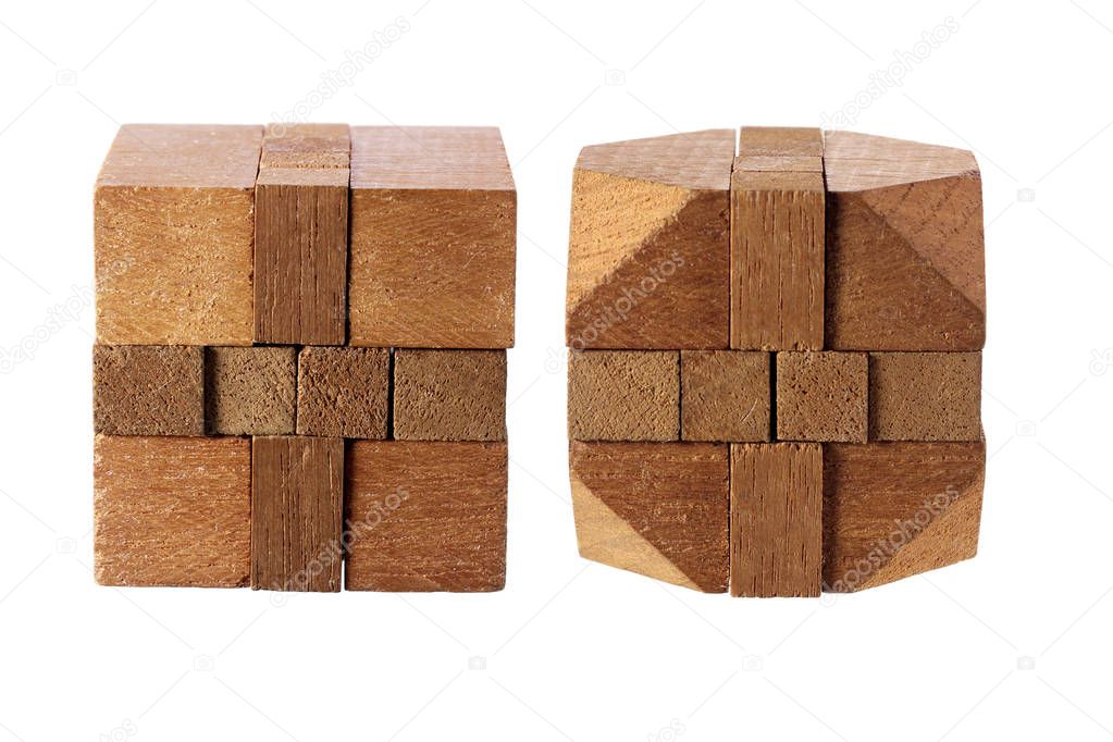 Wooden Puzzle Cubes