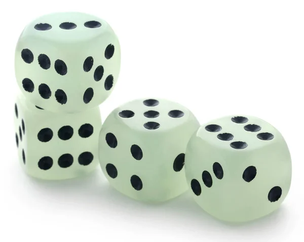 Closeup Dices White Background — Stock Photo, Image