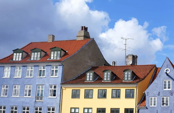 Färgglada Gamla Hus Gamla Hamnen Nyhavn Köpenhamn — Stockfoto