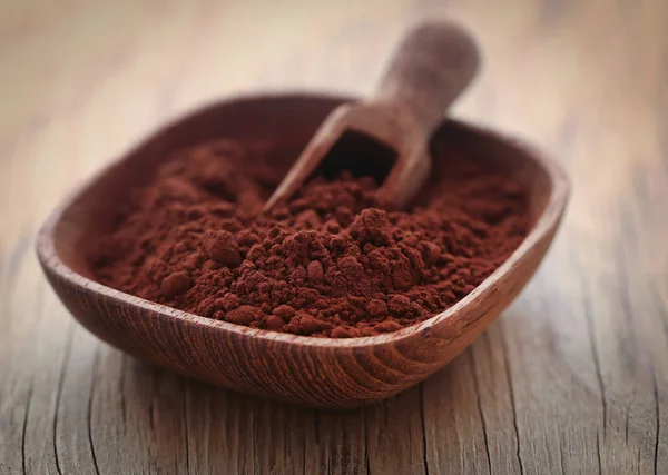 Cacao Cacao Polvere Una Superficie Naturale — Foto Stock