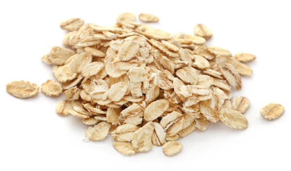 Whole Oats Pile White Background — Stock Photo, Image