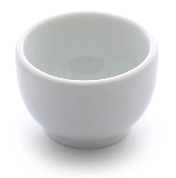 Pusty Ceramiczna Miska Białym Tle — Zdjęcie stockowe