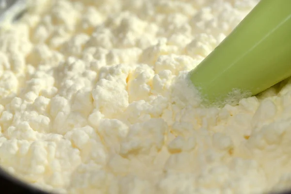 Butter Extraction Milk Homemade — Stock Photo, Image