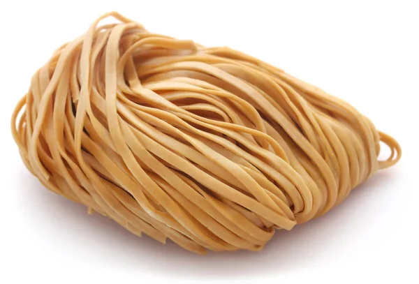 Italiaanse Pasta Gekookt Witte Achtergrond — Stockfoto