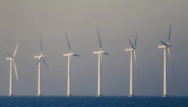 Offshore Windmolen Die Belangrijkste Bron Van Elektrische Energie Denemarken — Stockfoto