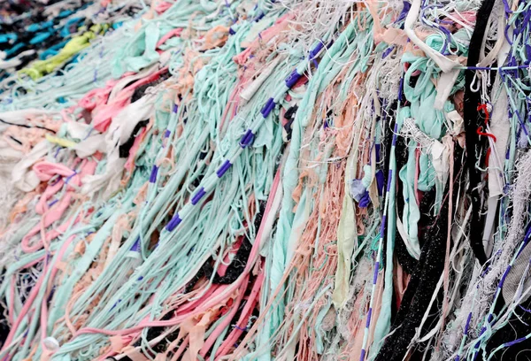 Residuos Textiles Contaminante Importante Países Del Sudeste Asiático Como Bangladesh — Foto de Stock