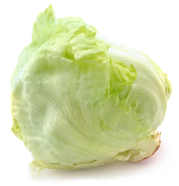 Iceberg Lettuce White Background — Stock Photo, Image