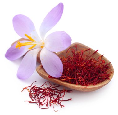 Saffron with crocus flower clipart