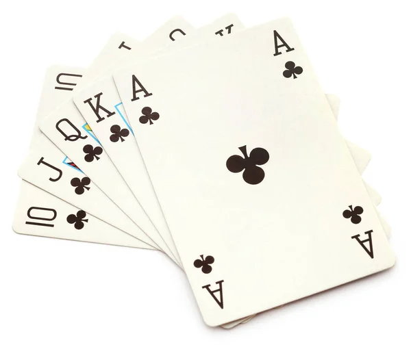 Straight flush for playing poker — Stock Photo, Image