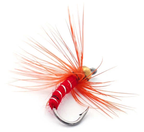 Rybářský moucha s háčkem — Stock fotografie
