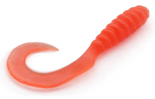 Силиконовый джиговый червь в качестве искусственной приманки — стоковое фото